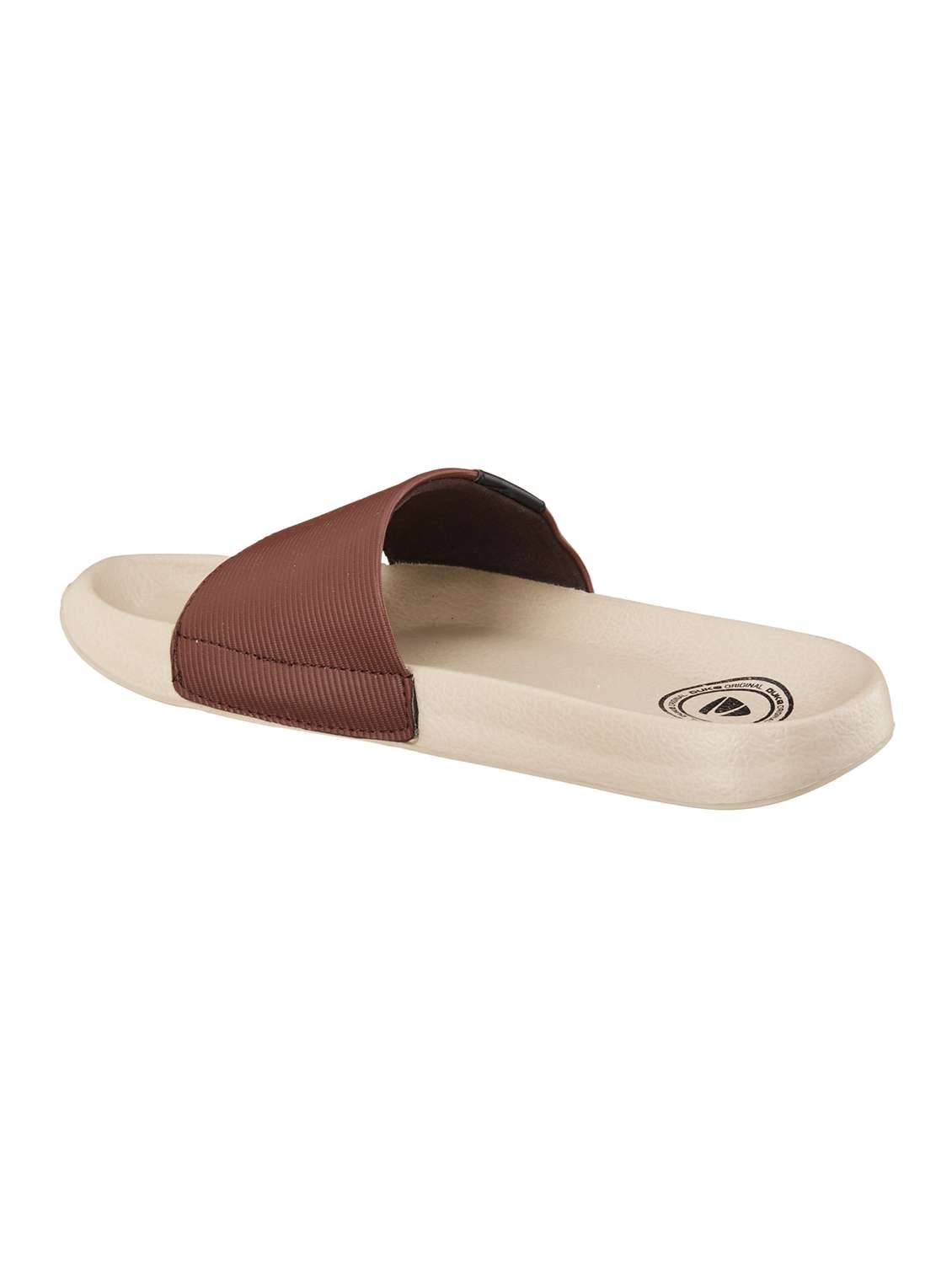 brown synthetic & mesh slip on flip flops - 18264174 -  Standard Image - 2