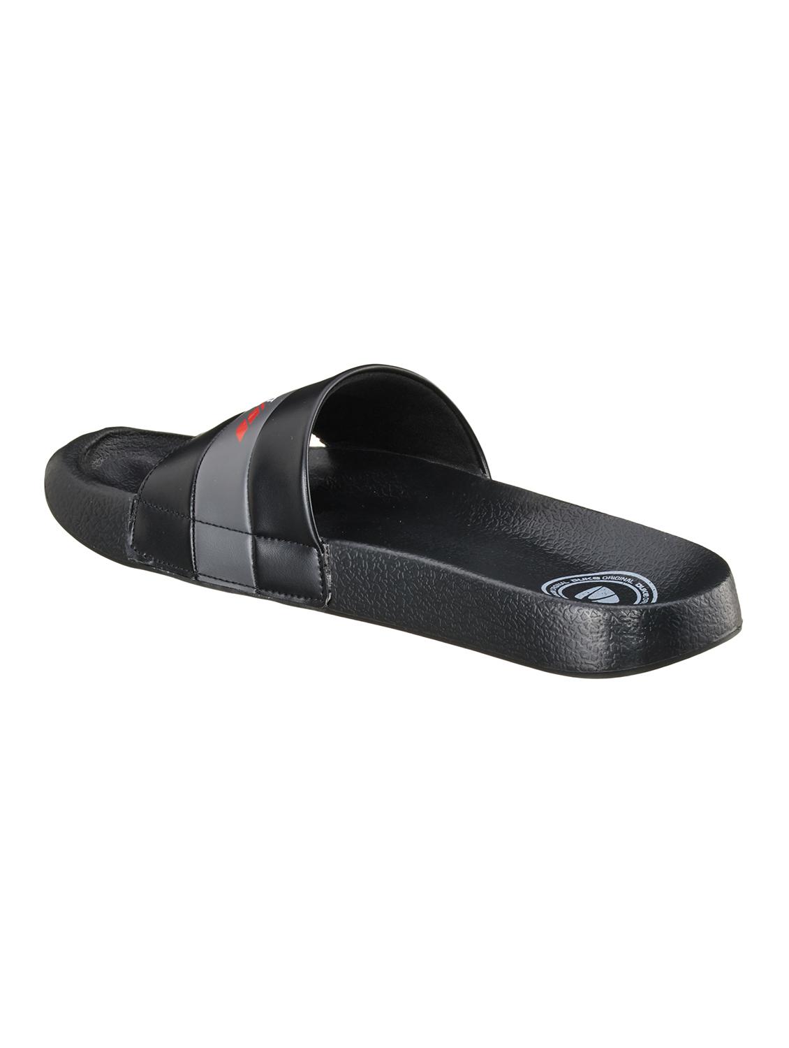 black synthetic & mesh slip on flip flops - 18264175 - Standard Image - 2