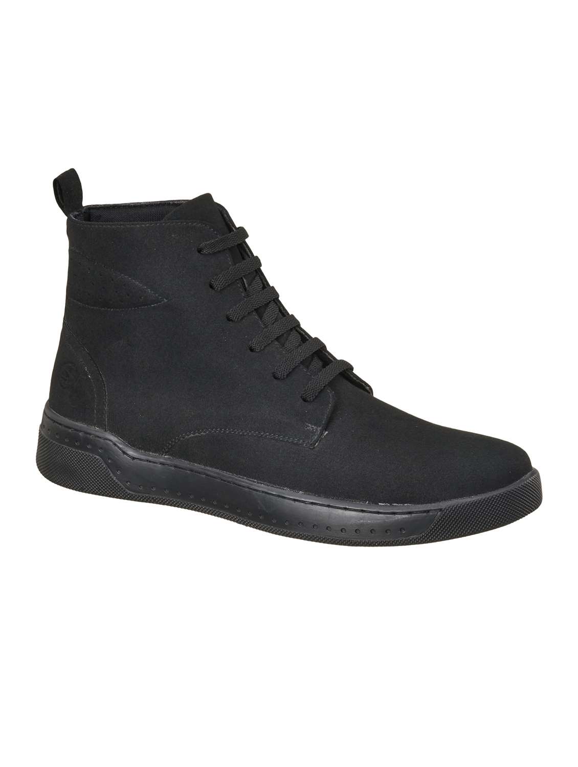 black suede lace up boots