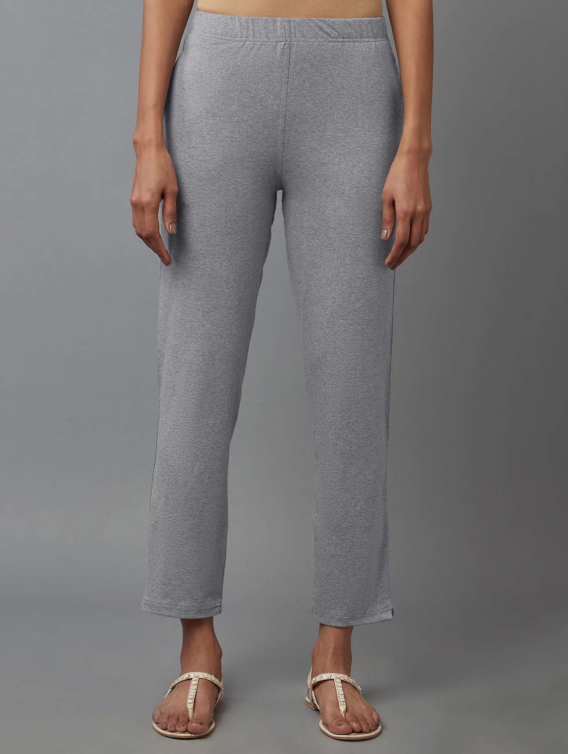 grey flat front trouser