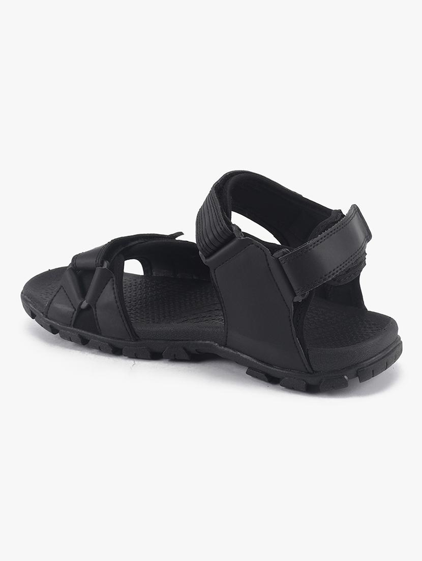 black pu slip on floaters - 18265600 - Standard Image - 2