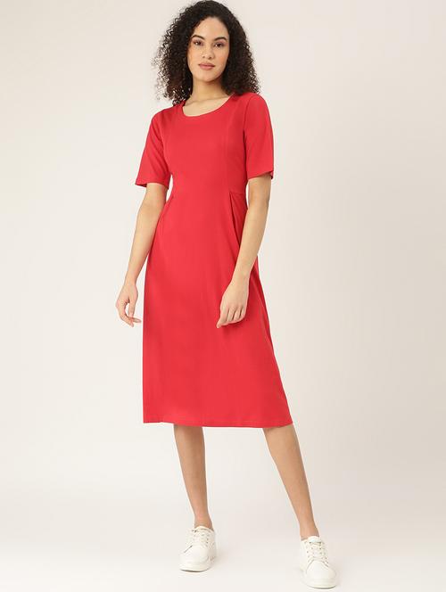 round neck solid t-shirt dress - 18266416 -  Standard Image - 0