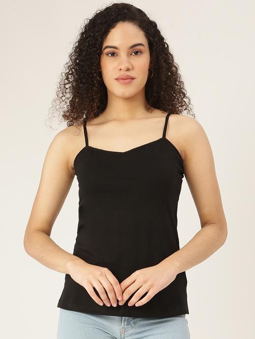 cami neck solid top - 18266440 - Standard Image - 0
