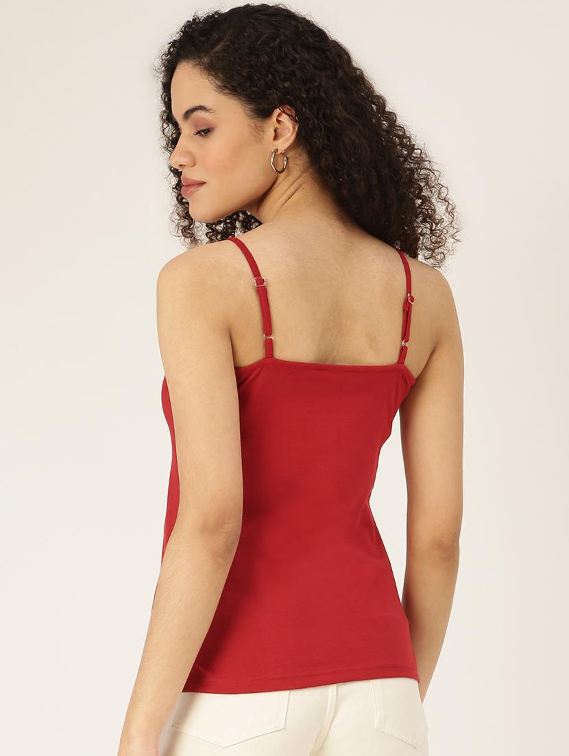 cami neck solid top - 18266446 - Standard Image - 2