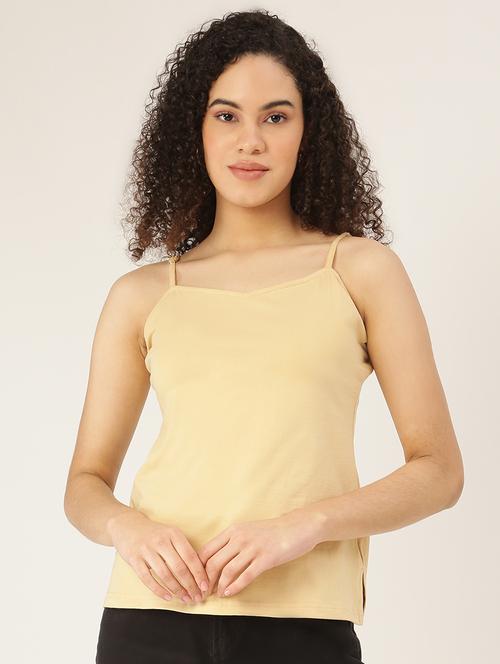 cami neck solid top - 18266452 - Standard Image - 0