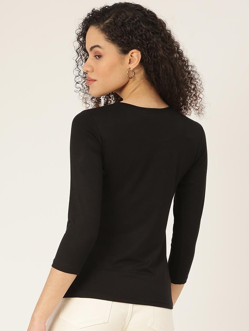round neck solid tee - 18266504 - Standard Image - 2