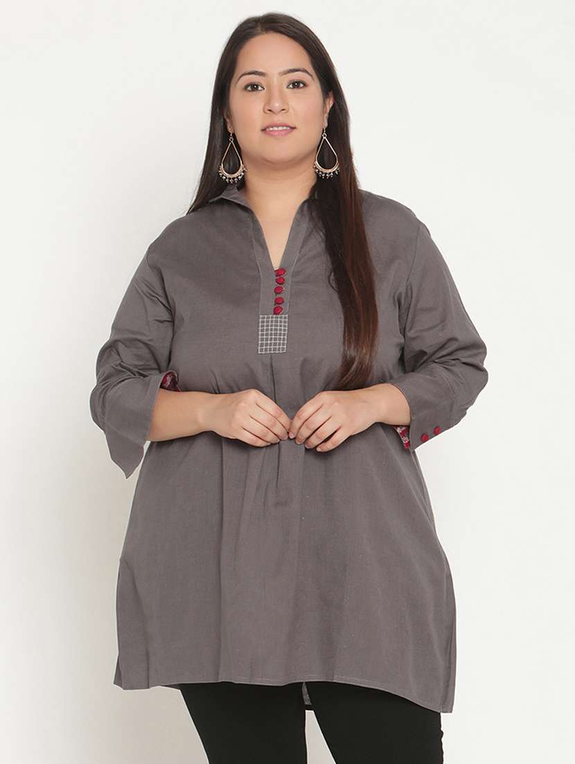 women's a line collared top