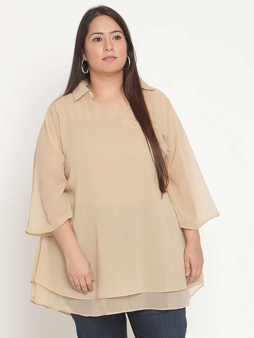 women's a line collared top