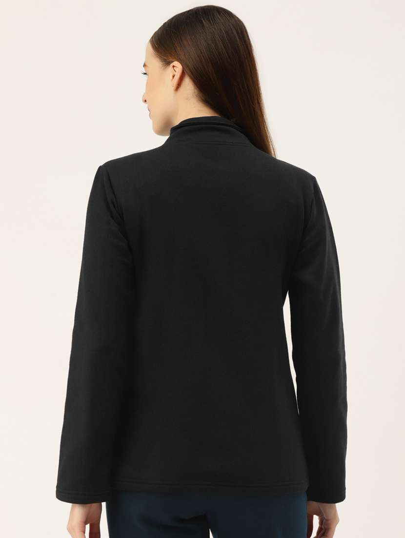 stand collar solid sweatshirt - 18267722 -  Standard Image - 2