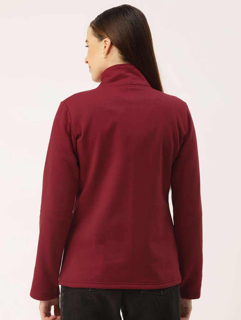 stand collar solid sweatshirt - 18267728 -  Standard Image - 2