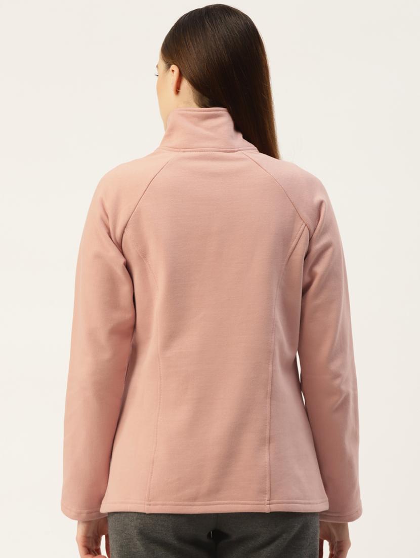 stand collar solid sweatshirt - 18267740 - Standard Image - 2