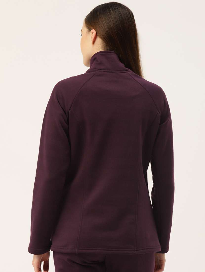 stand collar solid sweatshirt - 18267752 -  Standard Image - 2