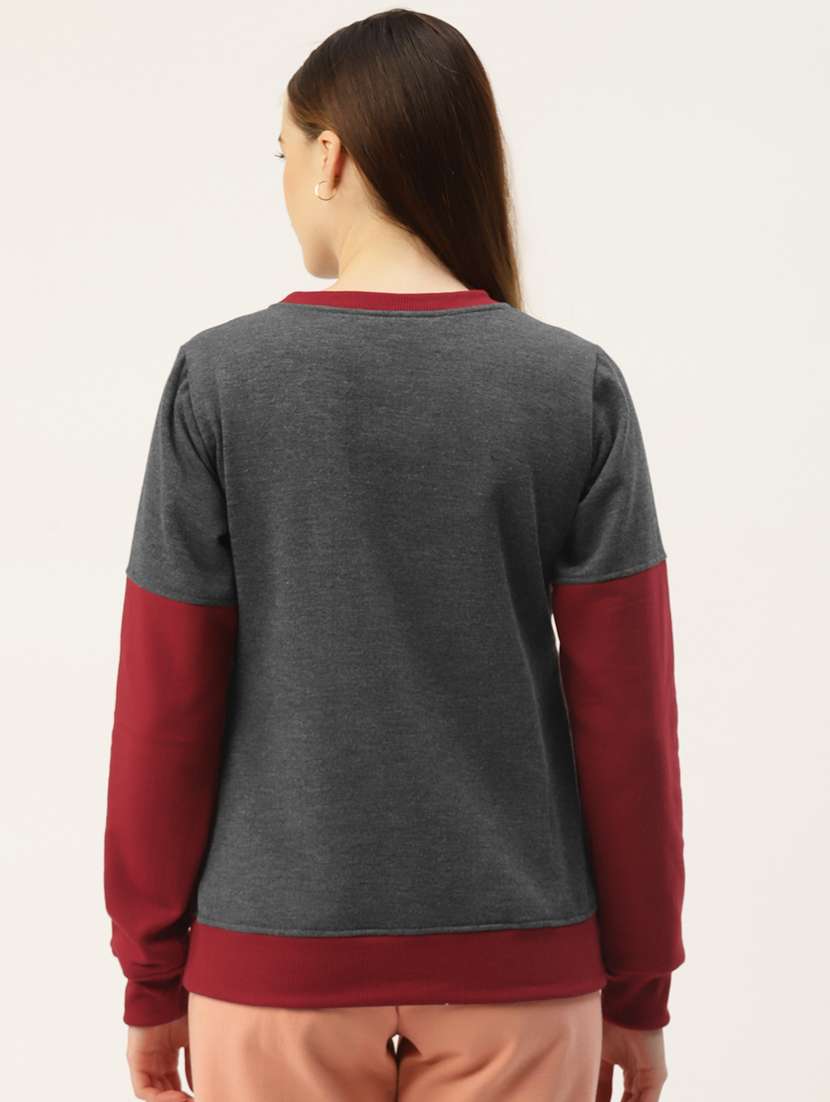 round neck color block sweatshirt - 18267800 -  Standard Image - 2