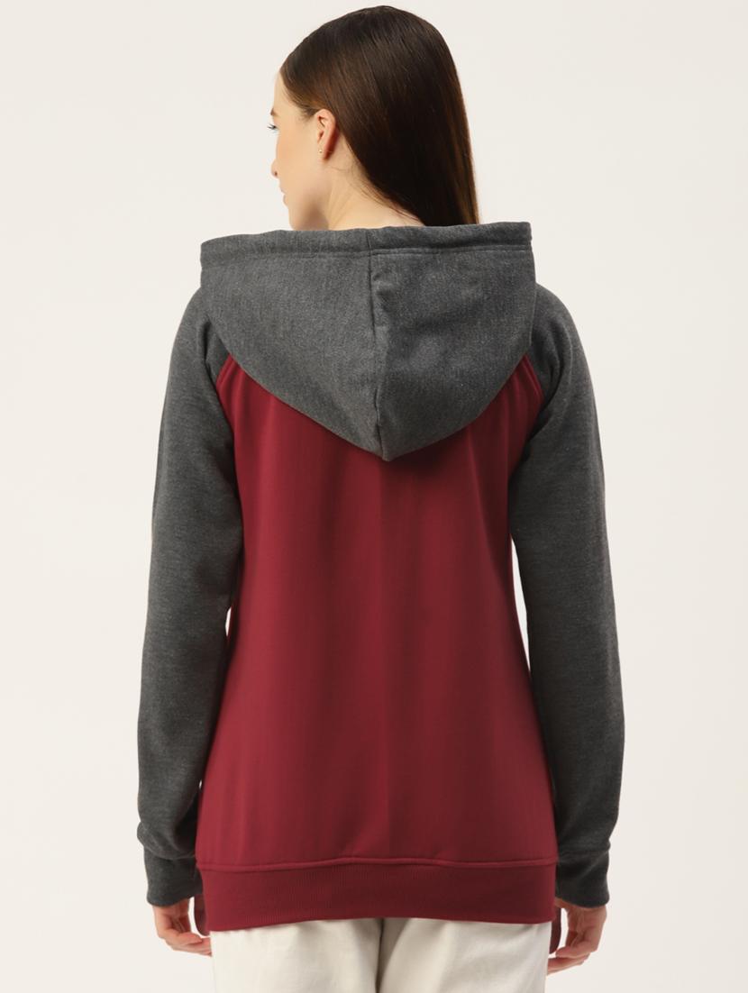 hooded neck color block sweatshirt - 18267836 - Standard Image - 2