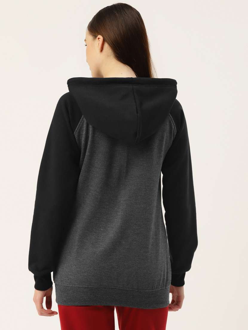 hooded neck color block sweatshirt - 18267842 -  Standard Image - 2