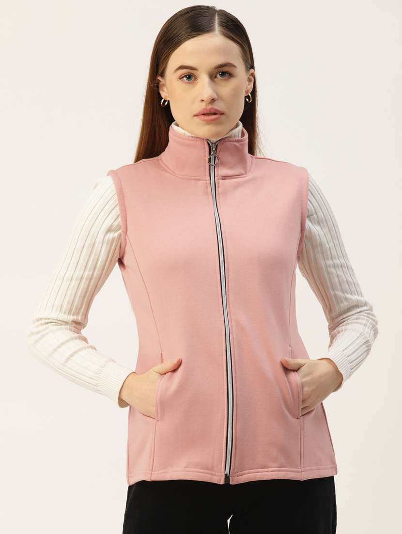 sleeveless solid regular jacket