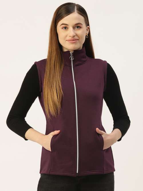 sleeveless solid regular jacket - 18267860 - Standard Image - 0