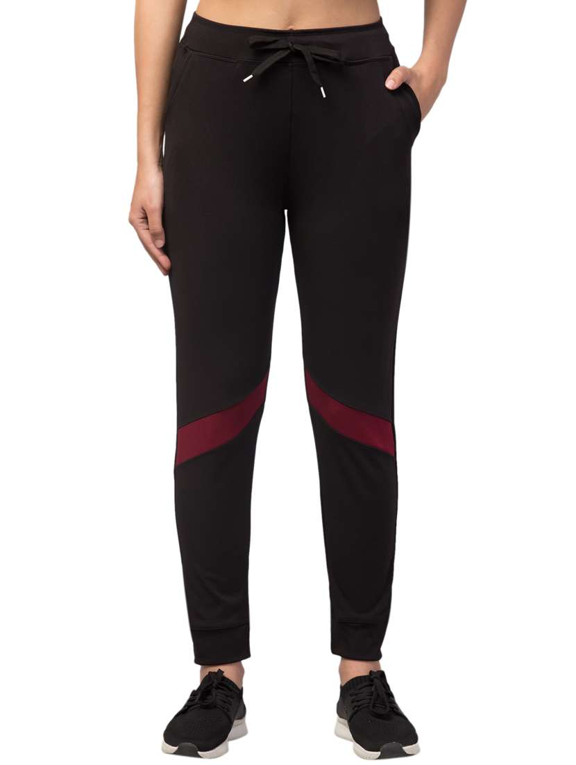 drawstring waist solid track pant