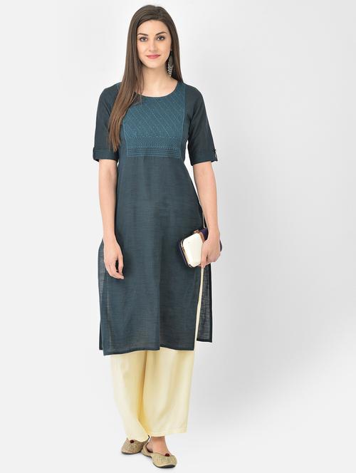 women's straight kurta - 18269221 - Standard Image - 0