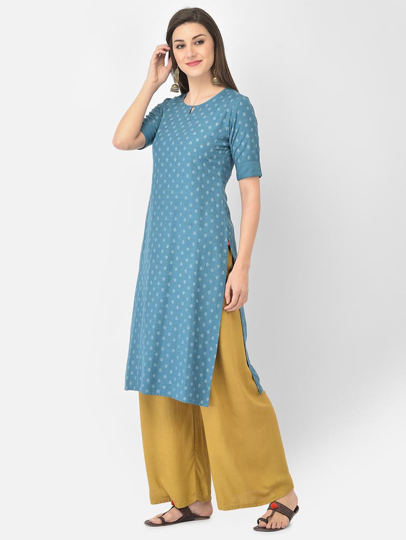women's straight kurta - 18269245 - Standard Image - 2
