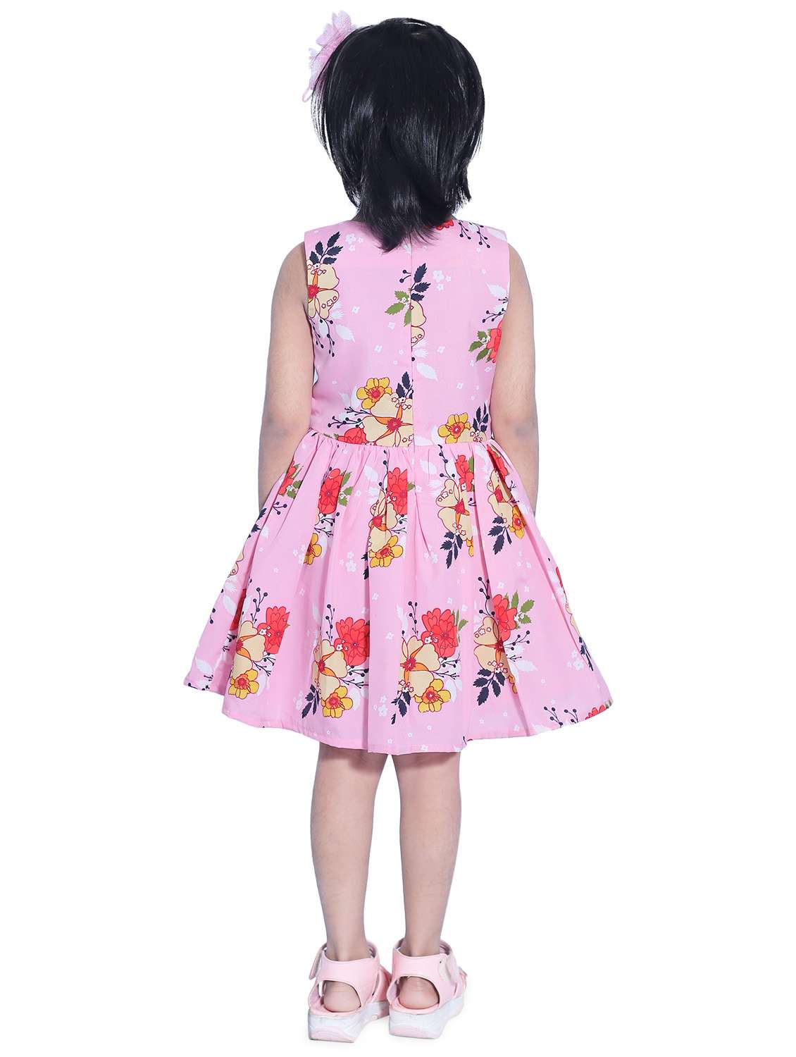 girls round neck sleeveless frock - 18269562 - Standard Image - 2
