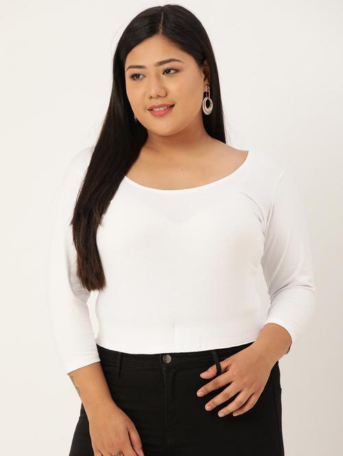women's straight round neck top - 18270534 -  Standard Image - 0