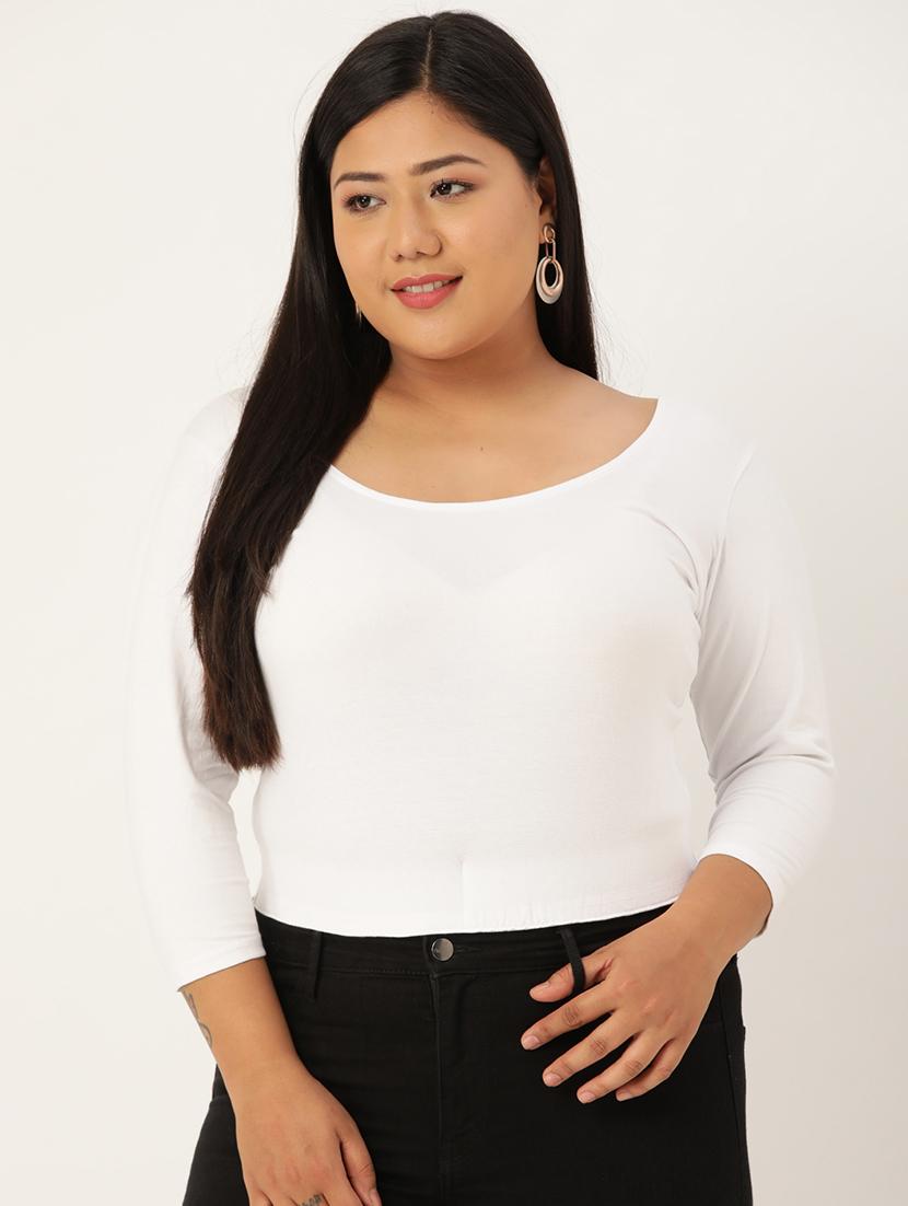 women's straight round neck top - 18270534 -  Zoom Image - 0