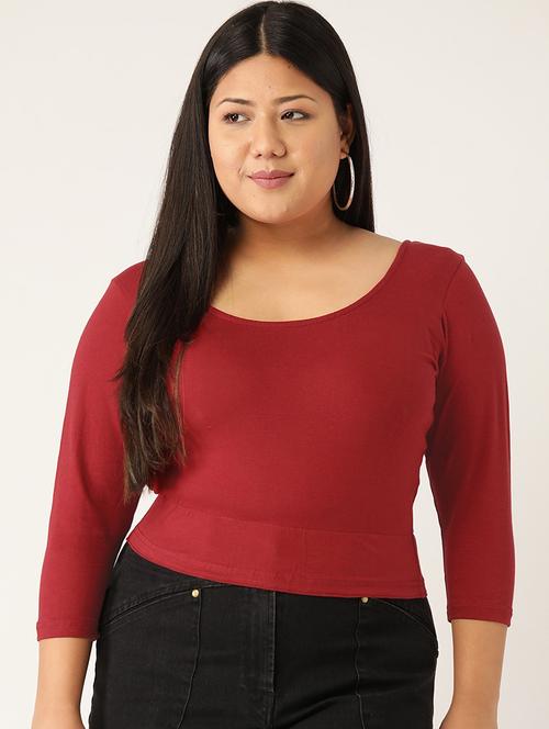 women's plain round neck top - 18270536 -  Standard Image - 0