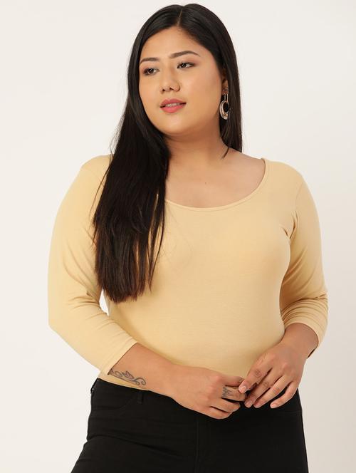 women's straight round neck top - 18270537 - Standard Image - 0