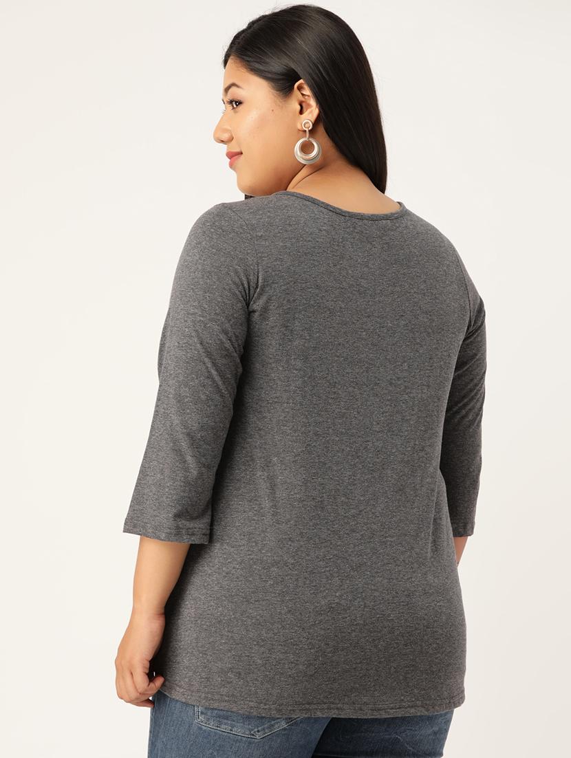 women's a line x neck top - 18270566 - Standard Image - 2