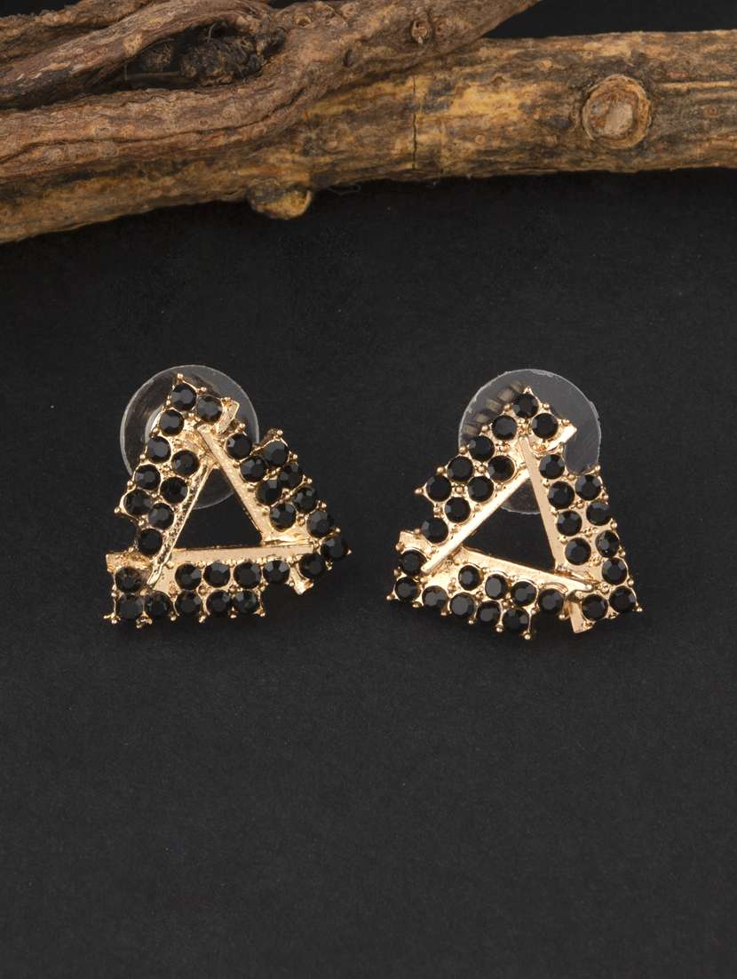 black metal studs earring