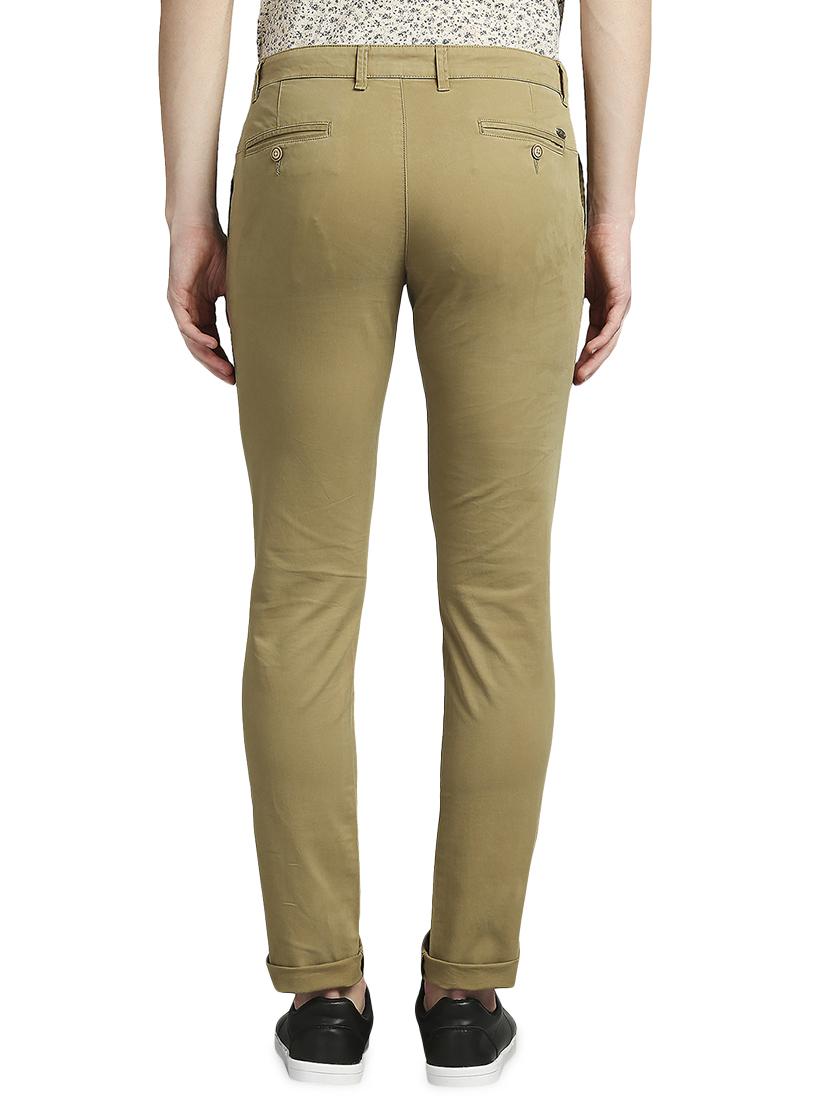 brown solid casual trouser - 18271710 - Standard Image - 2