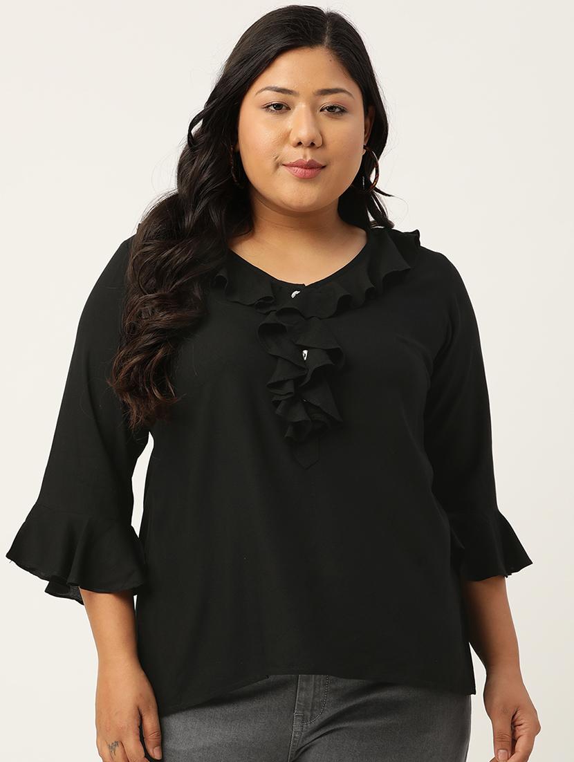 women's straight v neck top - 18271933 -  Zoom Image - 0