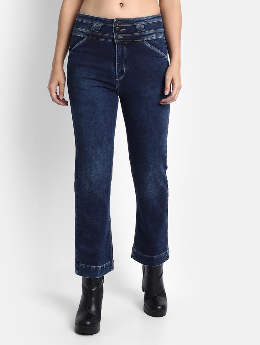 women's plain bototcut fit jeans