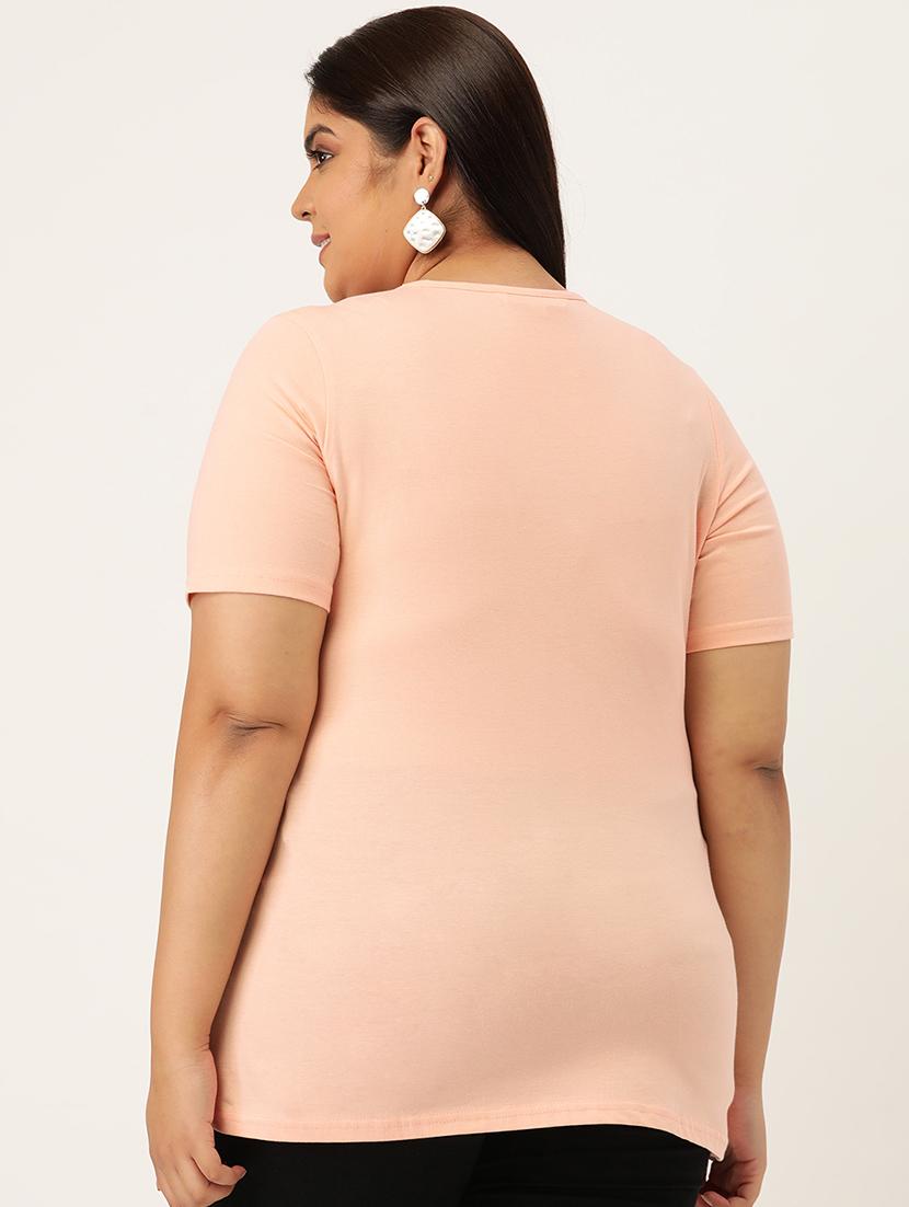 women's plain v neck t-shirt - 18272578 - Standard Image - 2