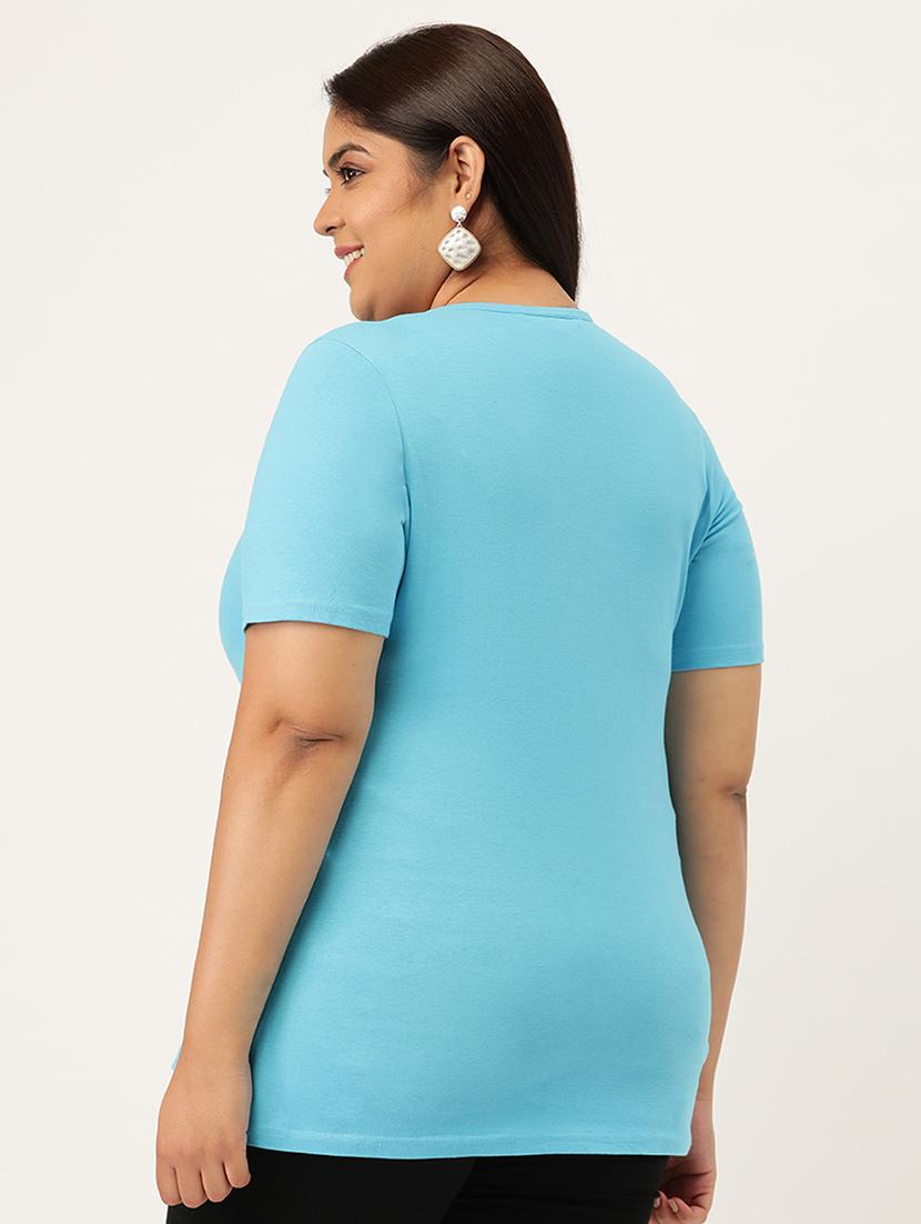 women's plain v neck t-shirt - 18272579 - Standard Image - 2