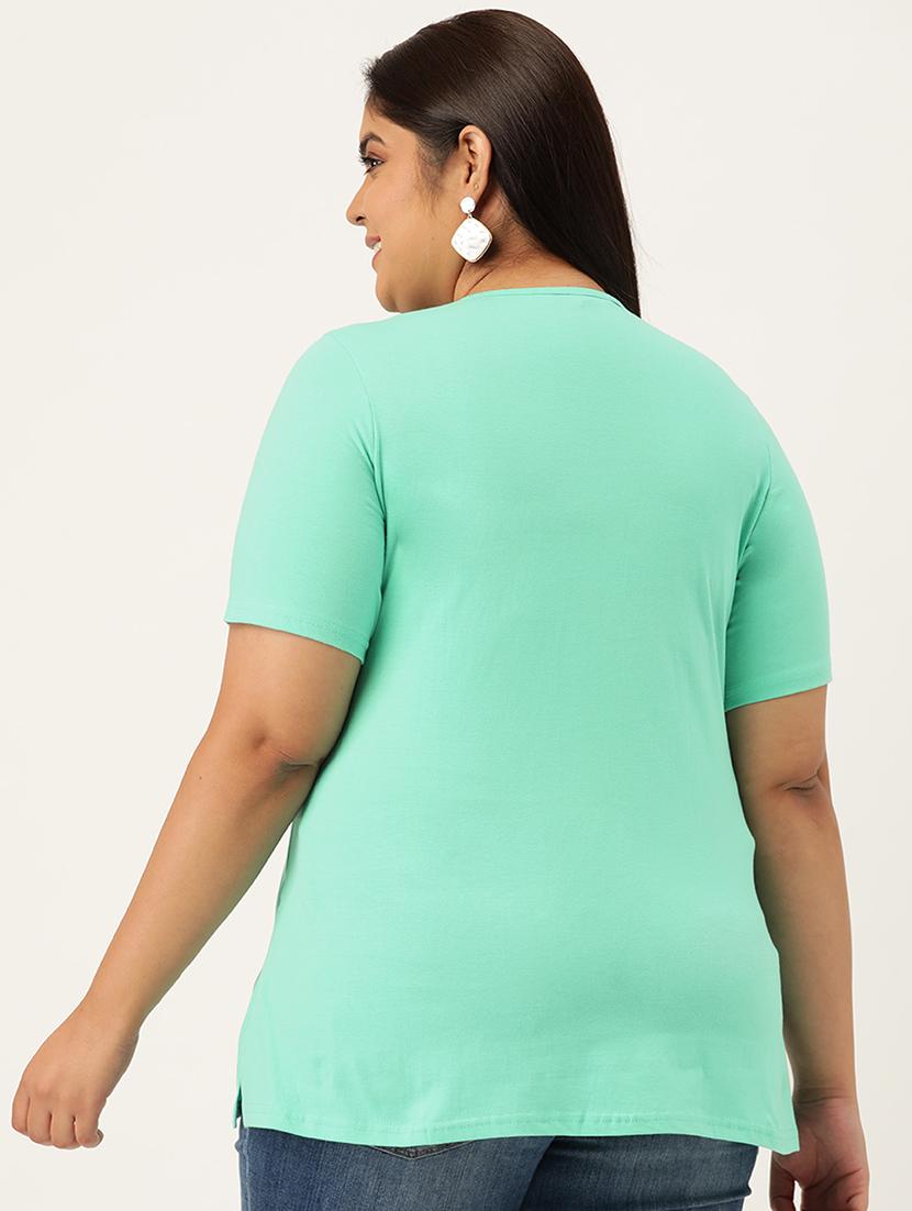 women's plain v neck t-shirt - 18272580 - Standard Image - 2