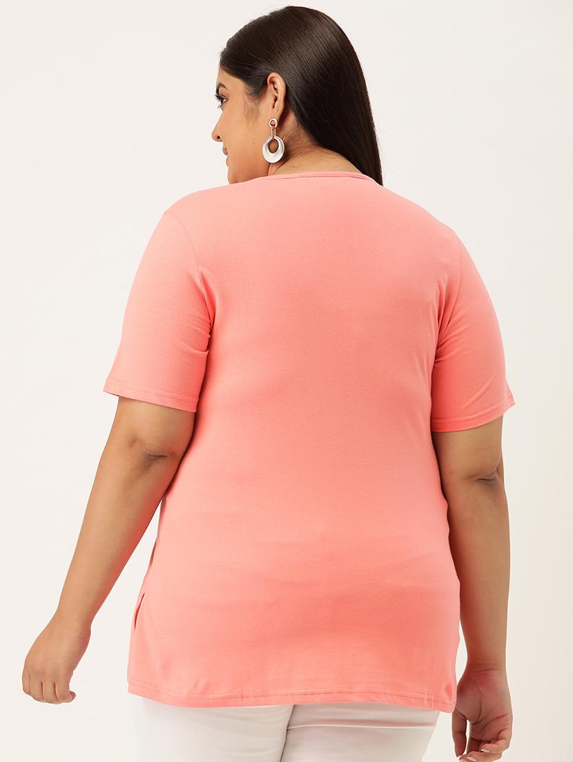 women's plain v neck t-shirt - 18272581 - Standard Image - 2