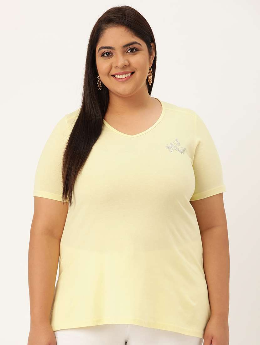 women's plain v neck t-shirt