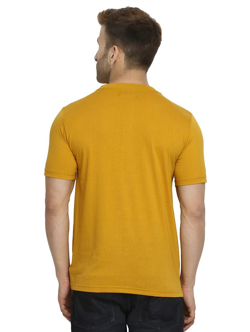 mustard chest print t-shirt - 18272711 - Standard Image - 2