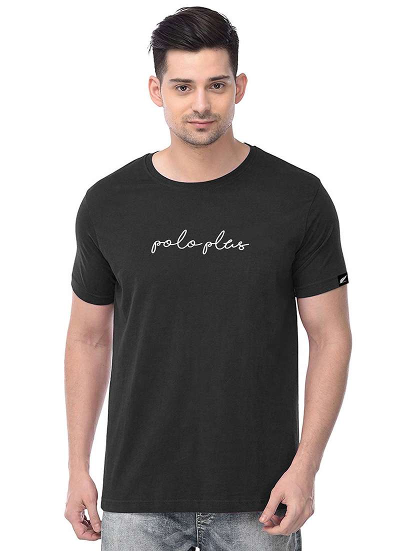 black chest printed t-shirt