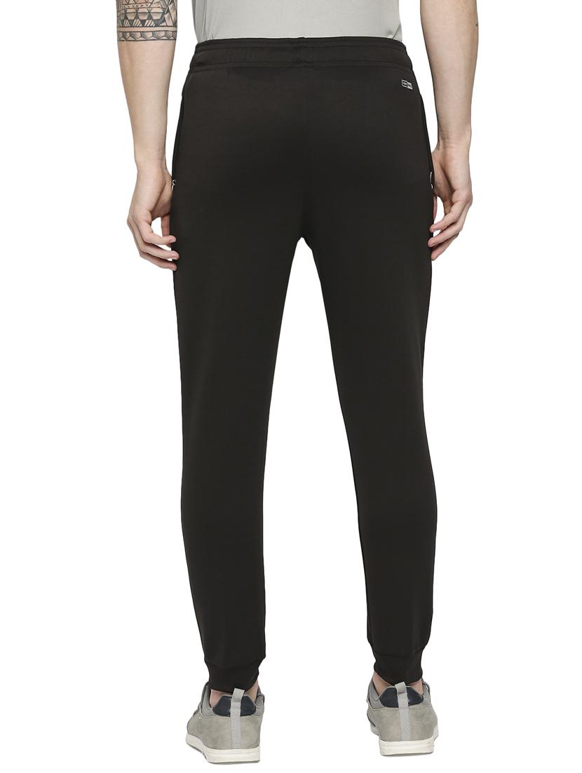 black solid joggers track pant - 18273538 - Standard Image - 2