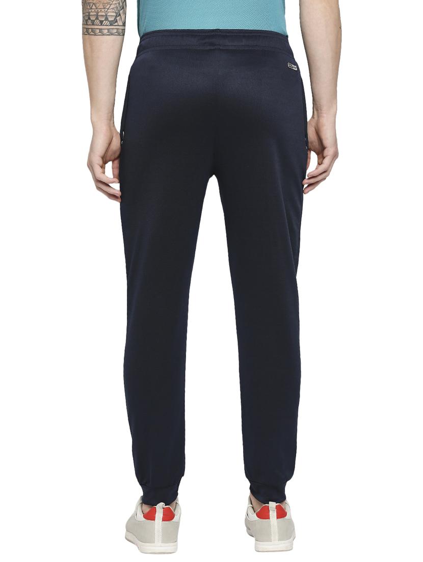 navy blue solid joggers track pant - 18273539 - Standard Image - 2