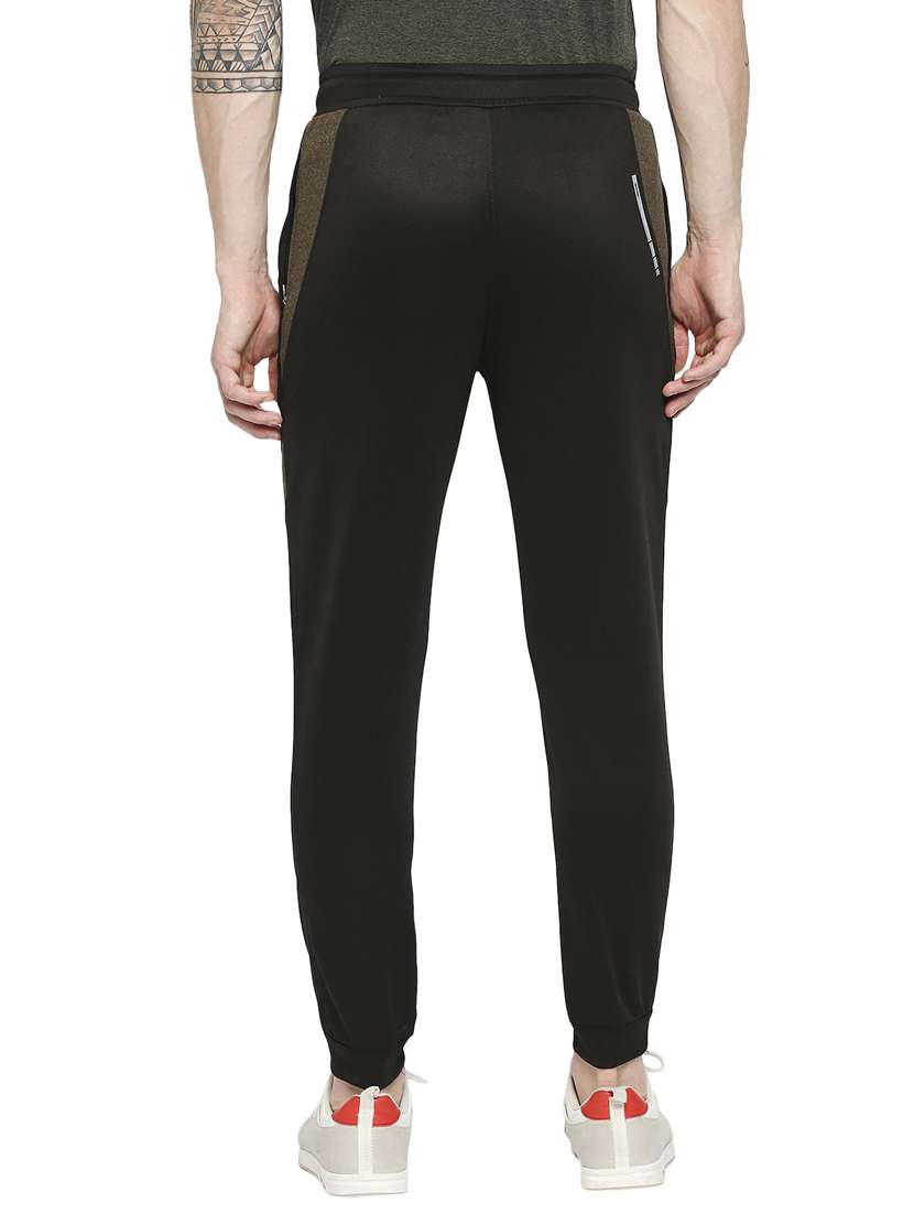 black color-blocked joggers track pant - 18273544 -  Standard Image - 2