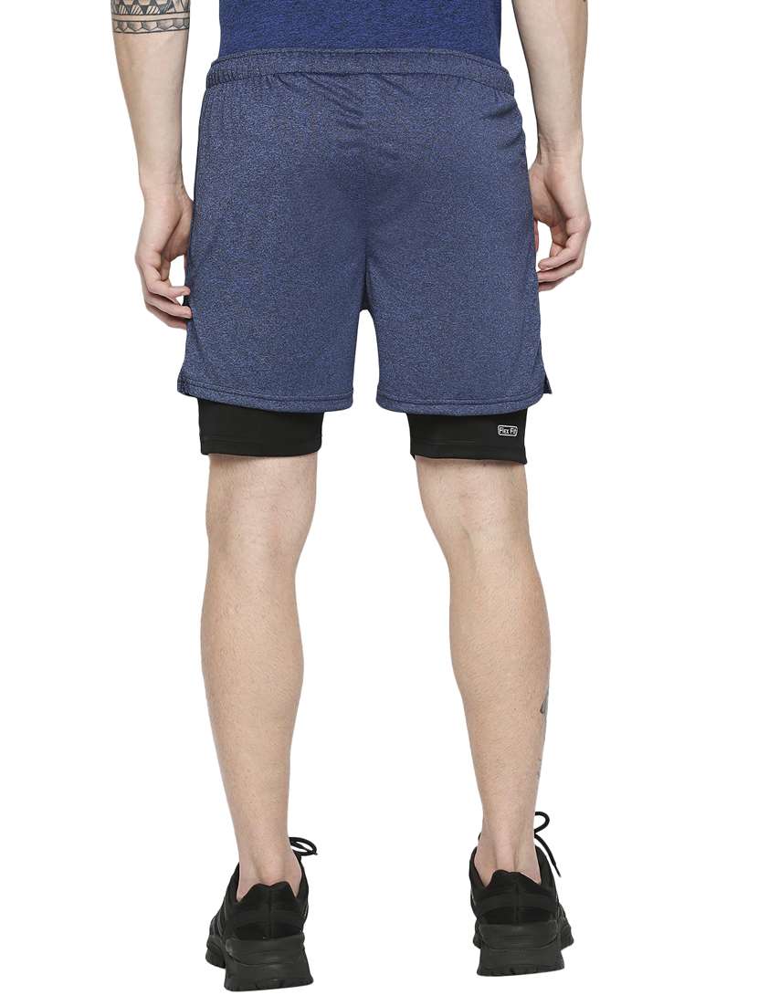 navy blue melange short - 18273645 - Standard Image - 2