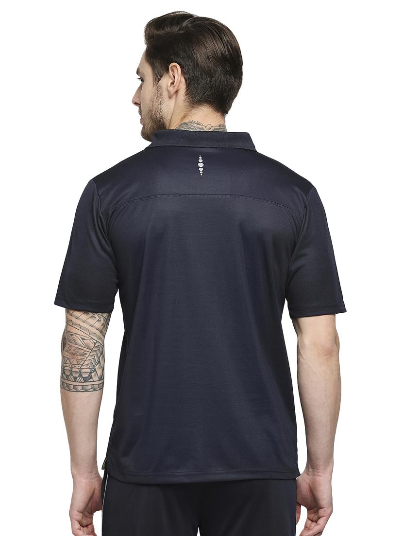 dark-blue solid polo t-shirt - 18273669 - Standard Image - 2