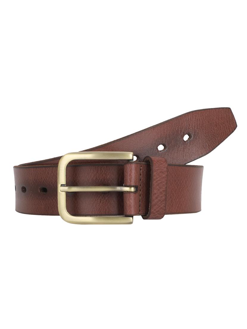brown leather belt