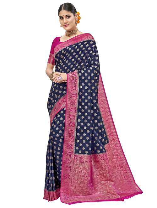 women's banarasi saree with blouse - 18276032 -  Standard Image - 0