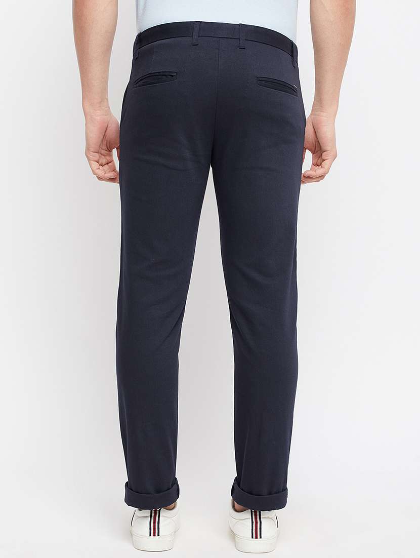 black solid casual trouser - 18276046 -  Standard Image - 2