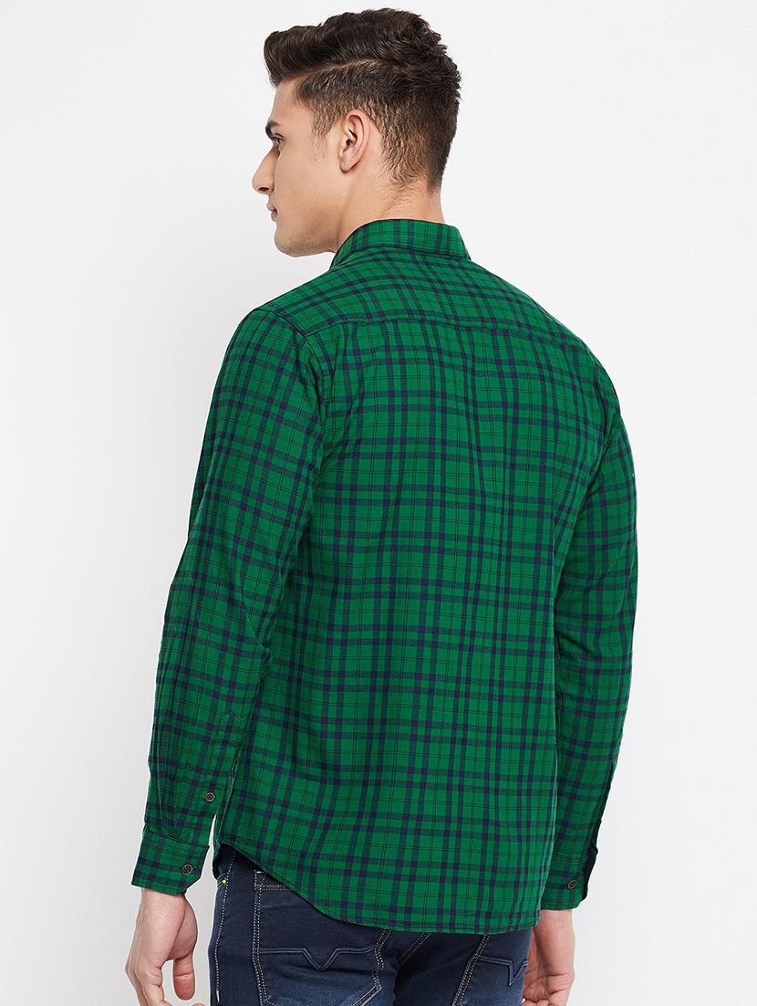 green checkered casual shirt - 18276047 - Standard Image - 2